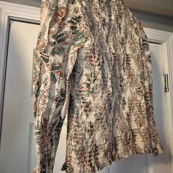 NWT Veronica Beard Kali Top Stone Multi Smocked Blouse Size 2 - Picture 9 of 11